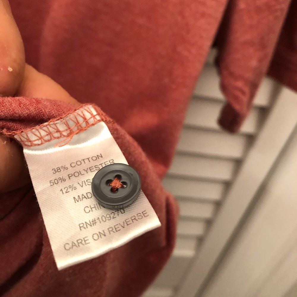 The Black Dog men rust orange polo style shirt, XXL - Picture 7 of 8